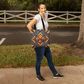 Layered-Looking Rustic Geometric Tote Bag – Simulated Wood Texture Design