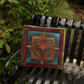 Boho Geometric Mandala Tote Bag – Jewel-Toned Starburst in Red, Teal & Gold