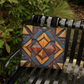Layered-Looking Rustic Geometric Tote Bag – Simulated Wood Texture Design