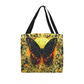 🦋 Layered-looking Celestial Butterfly Tote – Spiritual Boho Tote Bag, Sun Goddess, Mystic Energy, Floral Aesthetic, Cosmic Chic, Nature Lover Gift