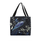 Layered-Looking Mystic Raven Tote Bag – Boho Celestial Nightbird Design