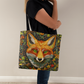 Layered-Looking Forest Fox Tote Bag – Boho Wild Spirit Design