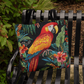 Layered-Looking Tropical Parrot Tote Bag – Vibrant Jungle-Inspired Carryall