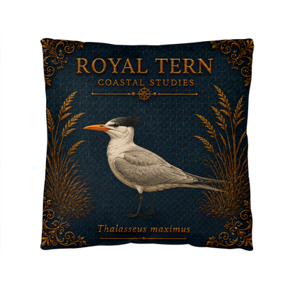 Royal Tern Coastal Pillow, Nautical Throw Pillow, Navy Coastal Cushion, Beach House & Lake House Decor, Coastal Grandma Style