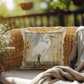 Outdoor Coastal Egret Pillow – Reversible Premium Throw Cushion for Patio, Porch & Lake House