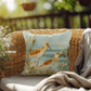 Outdoor Coastal Sandpiper Pillow – Reversible Premium Throw Cushion for Patio, Porch & Lake House