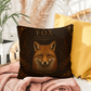 Fox Woodland Pillow, Rustic Throw Pillow, Cabin Decor Cushion, Lodge Style Accent, Wildlife Home Decor