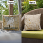 Outdoor Coastal Egret Pillow – Reversible Premium Throw Cushion for Patio, Porch & Lake House