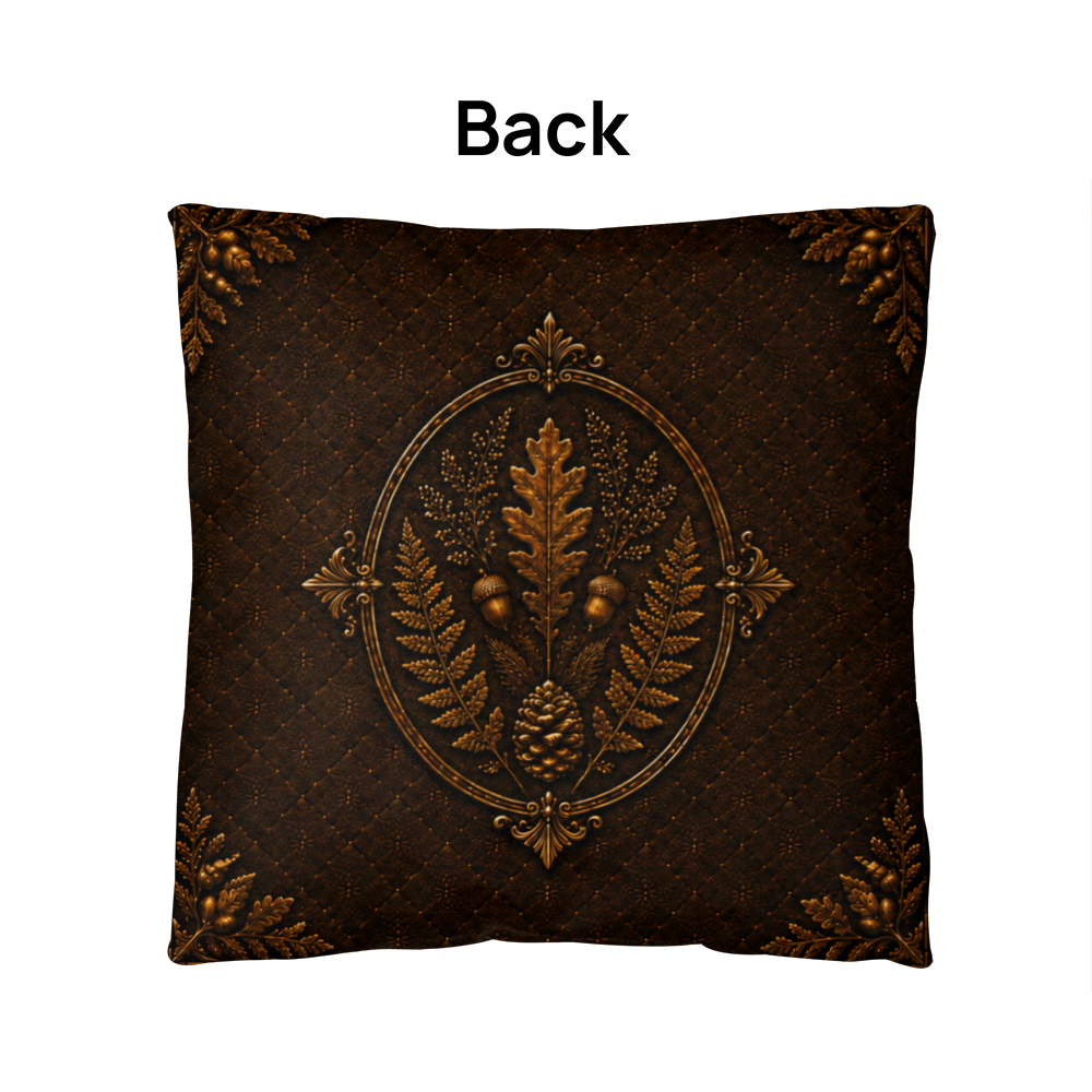Wolf Woodland Pillow, Rustic Throw Pillow, Cabin Decor Cushion, Lodge Style Accent, Wildlife Home Decor