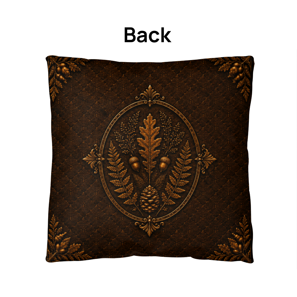 Squirrel Woodland Pillow, Rustic Throw Pillow, Cabin Decor Cushion, Lodge Style Accent, Wildlife Home Decor