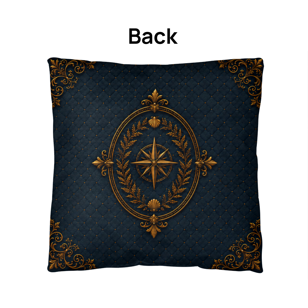 Egret Coastal Pillow, Nautical Throw Pillow, Navy Coastal Cushion, Beach House & Lake House Decor, Coastal Grandma Style