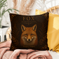 Fox Woodland Pillow, Rustic Throw Pillow, Cabin Decor Cushion, Lodge Style Accent, Wildlife Home Decor