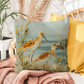 Outdoor Coastal Sandpiper Pillow – Reversible Premium Throw Cushion for Patio, Porch & Lake House