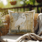 Outdoor Coastal Egret Pillow – Reversible Premium Throw Cushion for Patio, Porch & Lake House