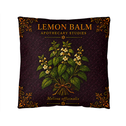 Lemon Balm Outdoor Pillow | Apothecary Patio Decor | Lace & Grit