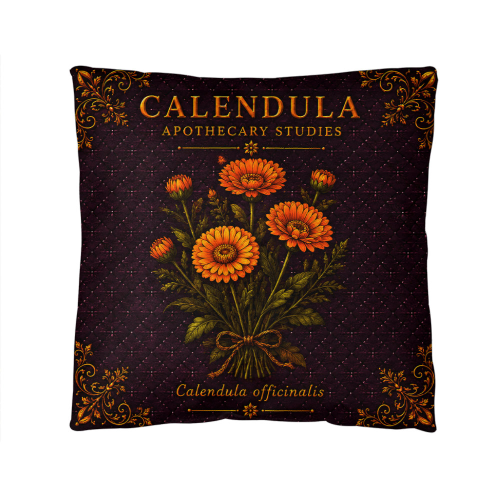 Calendula Outdoor Pillow | Apothecary Patio Decor | Lace & Grit