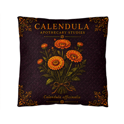 Calendula Outdoor Pillow | Apothecary Patio Decor | Lace & Grit