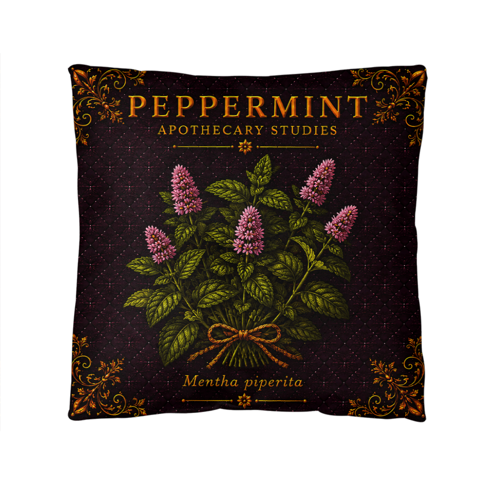 Peppermint Outdoor Pillow | Apothecary Patio Decor | Lace & Grit