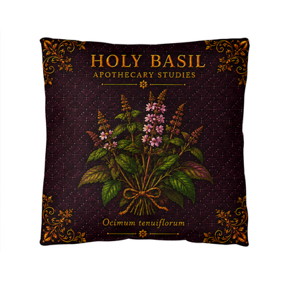 Holy Basil Outdoor Pillow | Apothecary Patio Decor | Lace & Grit