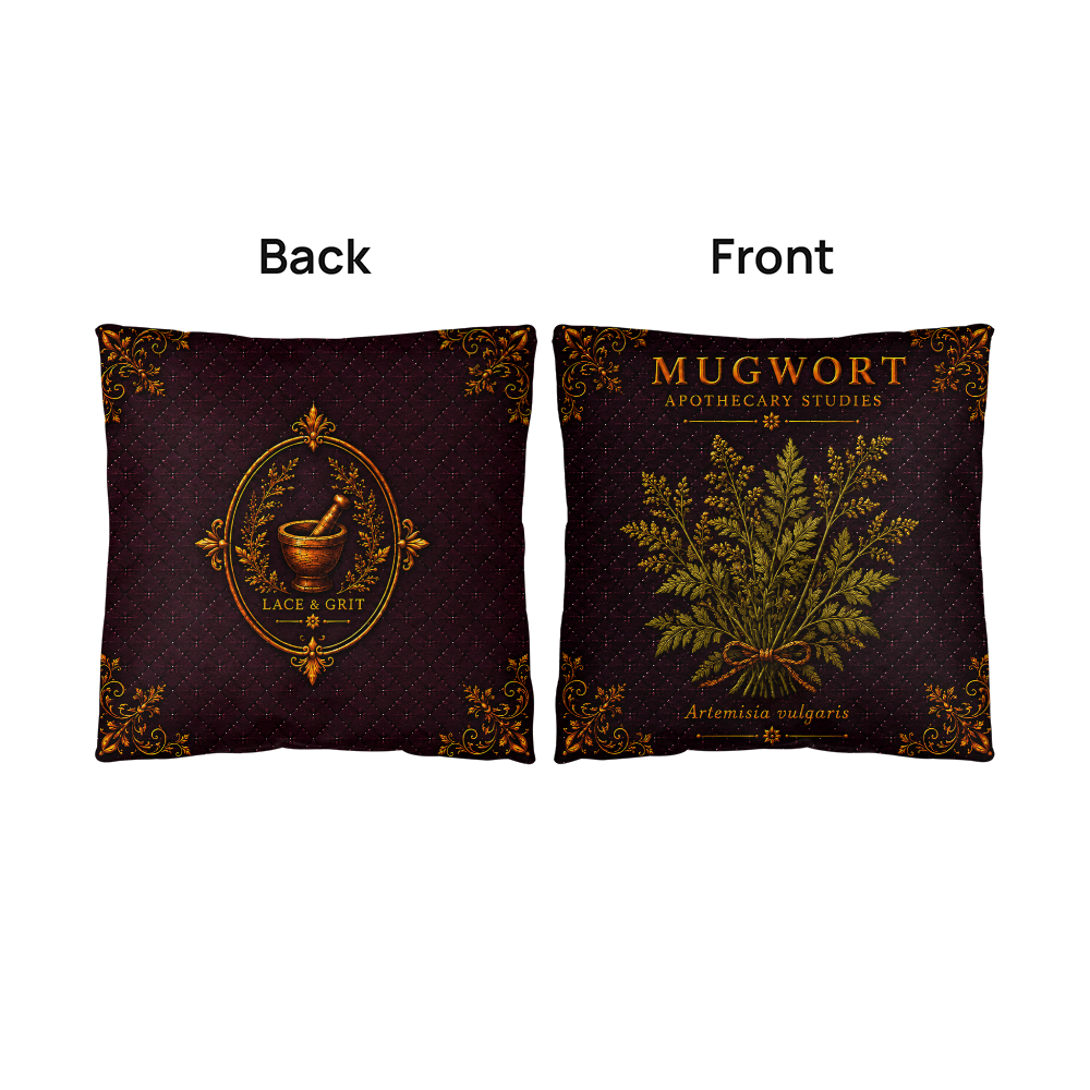 Mugwort Outdoor Pillow | Apothecary Patio Decor | Lace & Grit