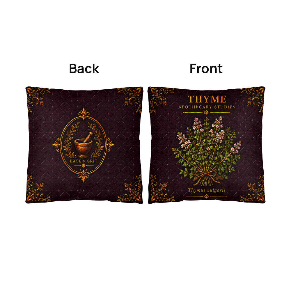 Thyme Outdoor Pillow | Apothecary Patio Decor | Lace & Grit