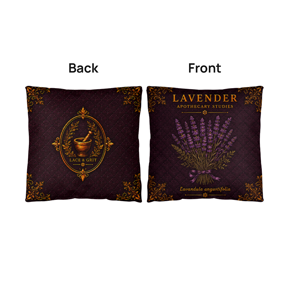 Lavender Outdoor Pillow | Apothecary Patio Decor | Lace & Grit