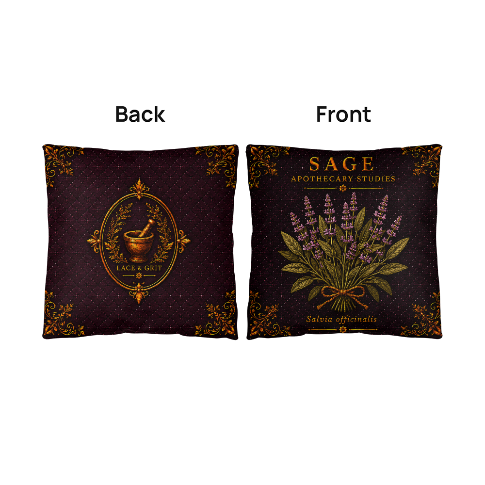Sage Outdoor Pillow | Apothecary Patio Decor | Lace & Grit