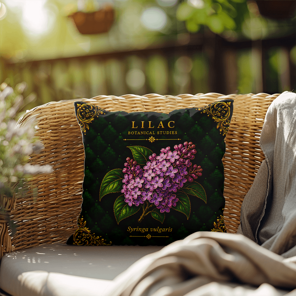 Lilac Outdoor Pillow | Botanical Patio Decor | Lace & Grit