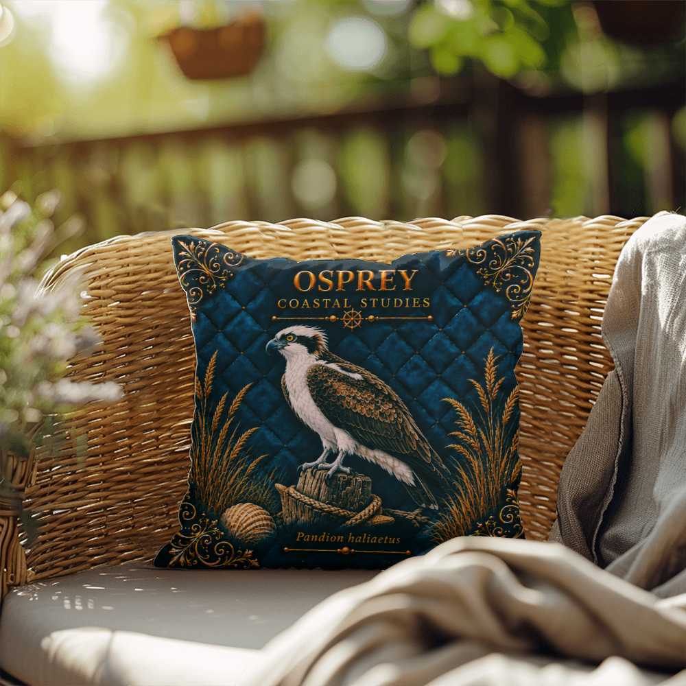 Osprey Outdoor Pillow | Coastal Patio Decor | Lace & Grit