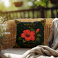 Hibiscus Outdoor Pillow | Botanical Patio Decor | Lace & Grit