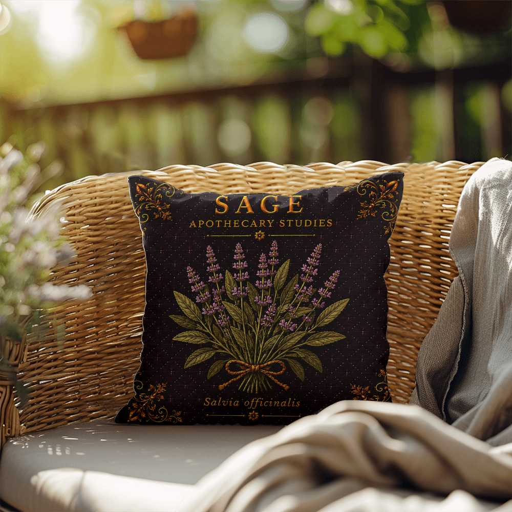 Sage Outdoor Pillow | Apothecary Patio Decor | Lace & Grit