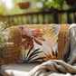 Tropical Boho Palm Leaf Outdoor Pillow | Modern Jungle Cushion | Patio & Garden Decor