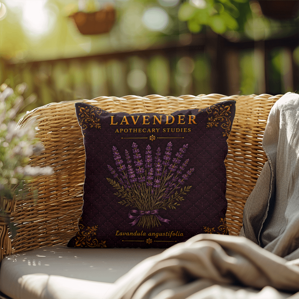 Lavender Outdoor Pillow | Apothecary Patio Decor | Lace & Grit