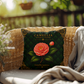 Camellia Outdoor Pillow | Botanical Patio Decor | Lace & Grit