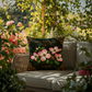 Pink Dogwood Outdoor Pillow | Botanical Patio Decor | Lace & Grit