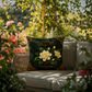 Gardenia Outdoor Pillow | Botanical Patio Decor | Lace & Grit