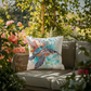 Sea Turtle Splash Outdoor Pillow | Coastal Home Décor | Beachy Patio Cushion | Nautical Throw Pillow | Vibrant Ocean Art