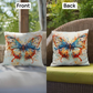 Butterfly Outdoor Pillow | Boho Garden Cushion | Jewel-Toned Butterfly Decor | Patio Throw Pillow | Nature Lover Gift