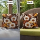 Rustic Sunflower Outdoor Pillow | Boho Floral Cushion | Yellow Wildflower Garden Décor | Farmhouse Throw Pillow