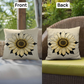 Vintage Sunflower Outdoor Pillow – Rustic Boho Floral Décor, Hand-Drawn Botanical Design, Farmhouse Style Patio Accent