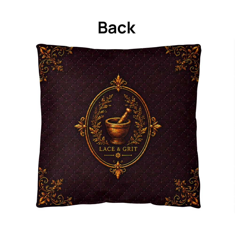 Elderberry Outdoor Pillow | Apothecary Patio Decor | Lace & Grit