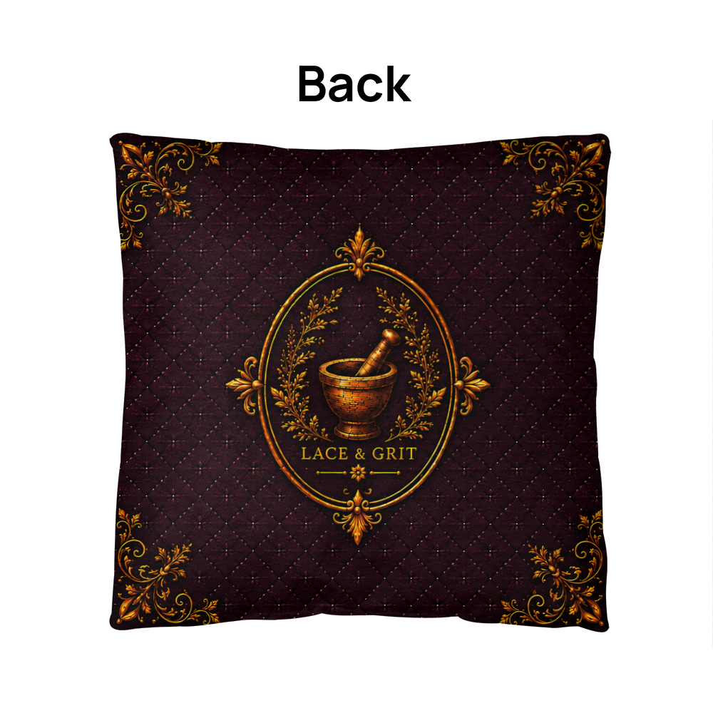 Holy Basil Outdoor Pillow | Apothecary Patio Decor | Lace & Grit