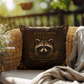 Raccoon Outdoor Pillow | Woodland Patio Decor | Lace & Grit