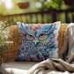 Decorative outdoor pillow in boho style
