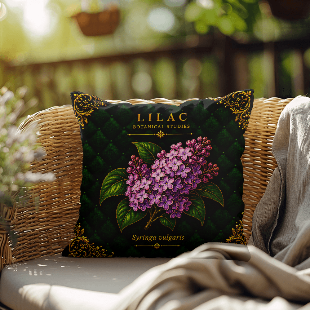 Lilac Outdoor Pillow | Botanical Patio Decor | Lace & Grit