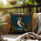 Blue-Footed Booby Outdoor Pillow | Coastal Patio Decor | Lace & Grit