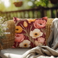 Decorative outdoor pillow in boho style