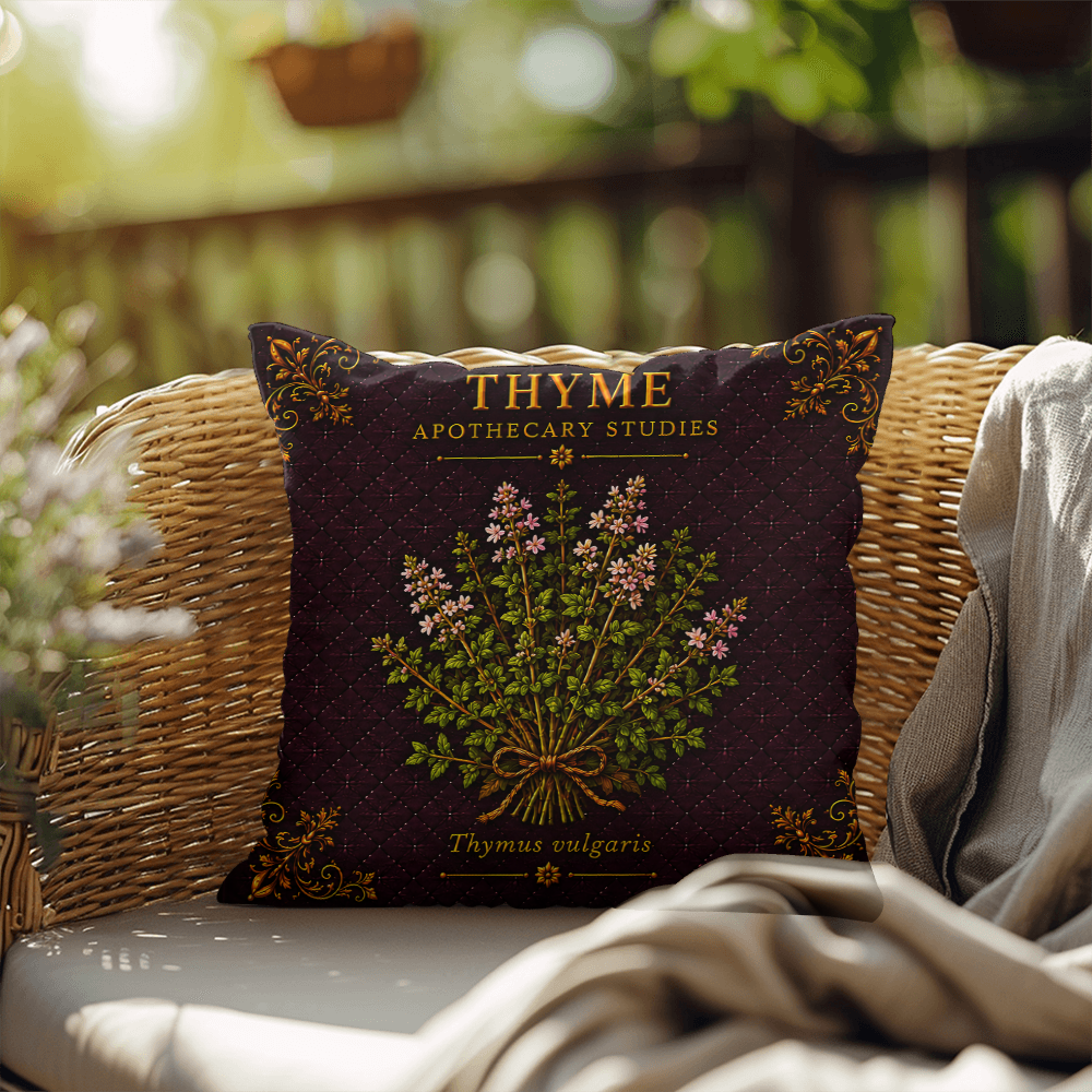 Thyme Outdoor Pillow | Apothecary Patio Decor | Lace & Grit