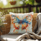 Decorative outdoor pillow in boho style