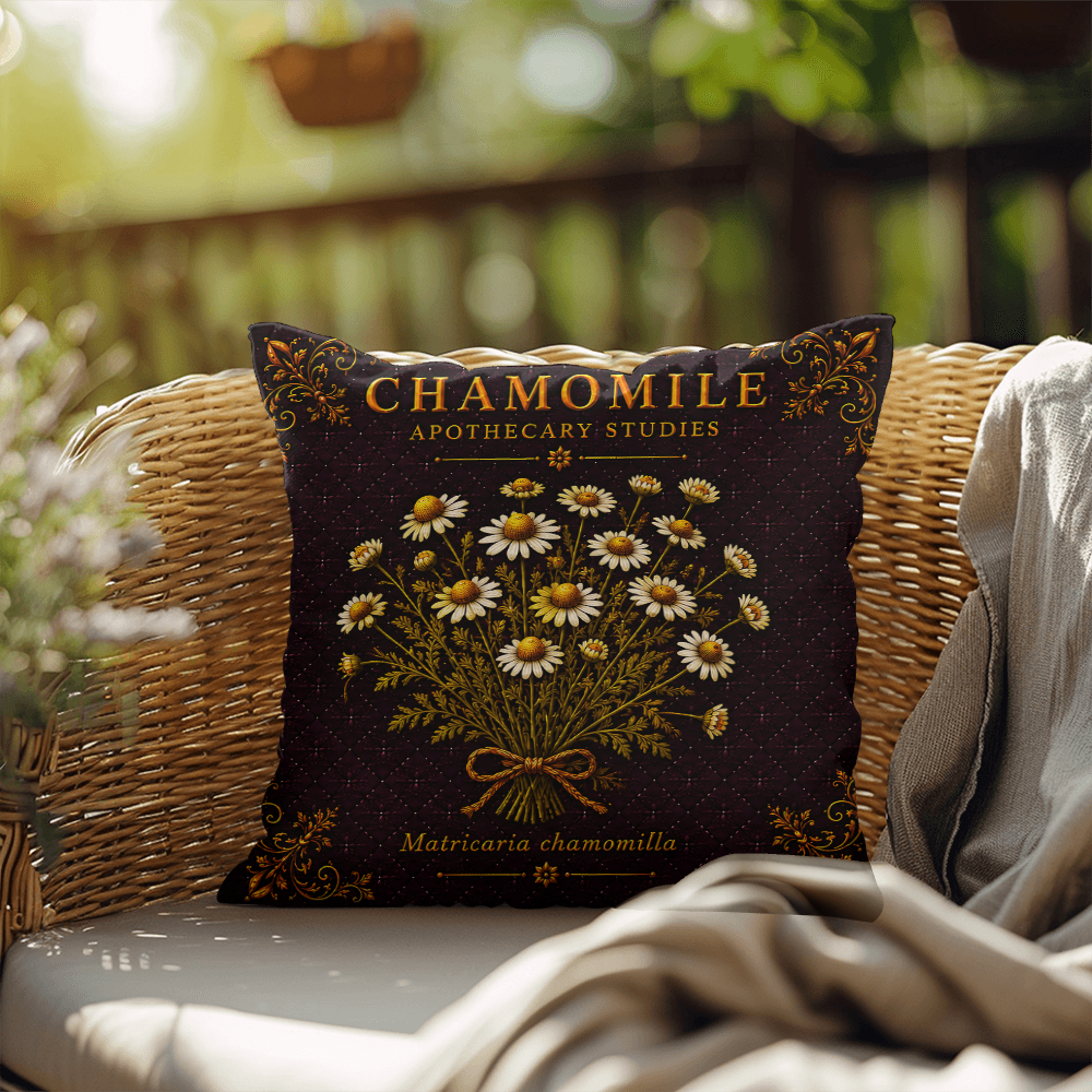 Chamomile Outdoor Pillow | Apothecary Patio Decor | Lace & Grit